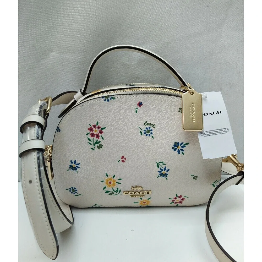 Coach Serena Multicolor Leather Floral Zipper Satchel Crossbody Bag - NWT $328